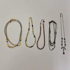 ​【5点セット】デザインネックレス まとめ売り(jn03)のサムネイル