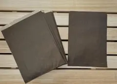 新品◾️80枚 ブラウン×クラフト ベロ付き平袋 紙袋 ダークブラウン こげ茶