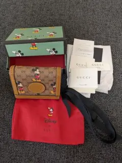 【GUCCI】財布 ミッキー グッチ GG ウォレット ミニウォレットのサムネイル