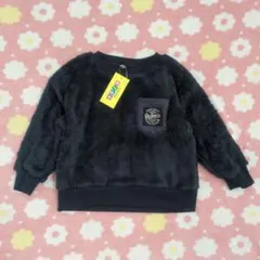 【新品・タグ付き】フリース 長袖トレーナー 110 紺色 モコモコ 秋冬