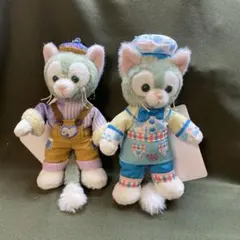 上海ディズニーランドリーナベルぬいぐるみキーチェーンデニム2点