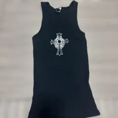 CHROME HEARTS クロスプリント レディースタンクトップ ブラック Mのサムネイル