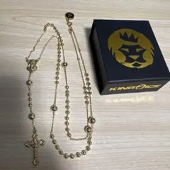 【正規品】KING ICE キングアイス ロザリオ 十字架 ネックレス ゴールドのサムネイル