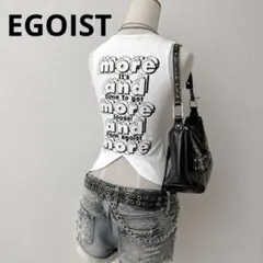 EGOIST タンクトップ 平成ギャル y2k ピタトップス バックロゴ ギャルのサムネイル