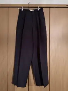 UNITED TOKYO ウォッシャブルリネンライクワイドパンツ ブラック