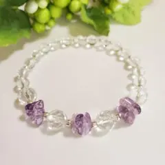天然石　ブレスレット　＊No. 567＊ハンドメイド　パワーストーン　編み
