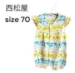 ❣️詰め放題対象❣️西松屋☆　女の子　ロンパース　花柄　70