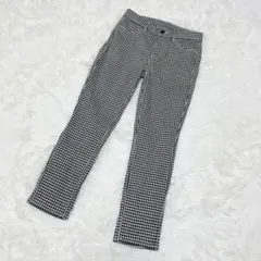 【ユニクロ】/ウルトラストレッチプリントクロップドレギンスパンツ/M/ギンガム