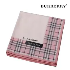 BURBERRY/バーバリー ハンカチ【ピンクチェック柄】新品！
