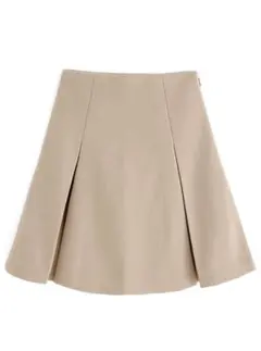 GRL インパン裏地付ボックスプリーツフレアミニスカート[mei41]