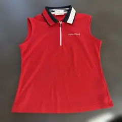 JUN&ROPE ノースリーブ ポロシャツ レッド