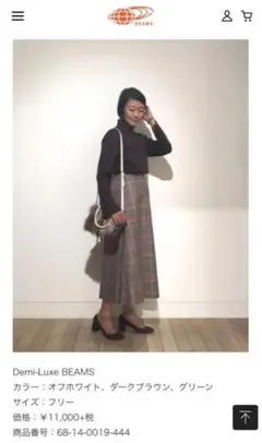 Demi-Luxe BEAMS 長袖カットソー ダークブラウン フリーサイズ