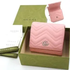 ✨未使用展示品・箱付き✨ GUCCI ミニ財布 マーモント GGロゴ V 
