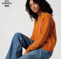新品　ユニクロANYA HINDMARCH オレンジ セーター