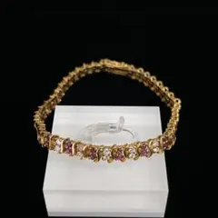 K18WG天然ルビー6.50ct ダイヤモンド0.50ctブレスレット 9.5g - メルカリ
