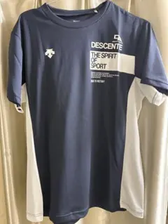 DESCENTE ネイビー ホワイト Tシャツ M