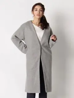 earth music&ecology  Vネックノーカラーコート