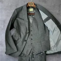 417エディフィス スリーピース セットアップ グレー ベスト付 S スーツ