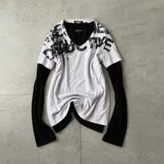 civarize 長袖 カットソー 総柄 ロンT シャツ オーバーサイズ - メルカリ