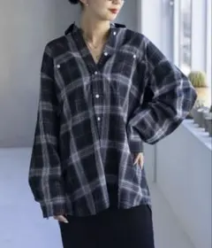 LEPSIM チェック柄 長袖シャツ