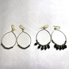 フックピアス　樹脂フックピアス　2点セット