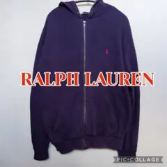 【RALPH LAUREN／ラルフローレン】長袖パーカー、フード、М、ネイビー