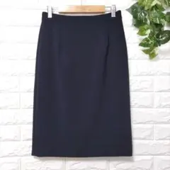 クードシャンス【M】ウエスト切替タイトスカート　濃紺　通勤通学　フォーマル　上品