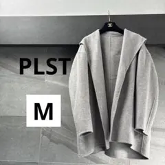 【美品】PLST ウールブレンド リバーハーフコート、M、オーバーサイズ羽織、
