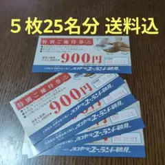 ヨコヤマ・ユーランド鶴見 特別ご優待券５枚25名分 天然温泉 炭酸泉露天風呂