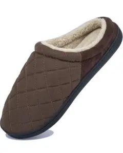 Newdenber ルームシューズ メンズ スリッパ 暖かい ボア付き 防寒