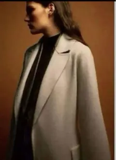 ベージュ ウール ロングコート