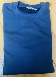 良品UNIQLO UエアリズムコットンオーバーサイズロングTシャツネイビーXL