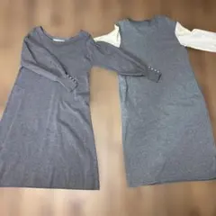 tocco グレー 長袖カットソーワンピース