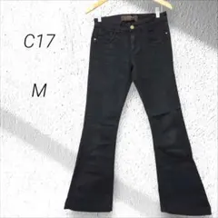 シーセブンティーン☆ブーツカットデニム ブラック　ストレッチ　美脚　M