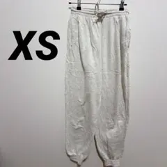 H&M スウェットパンツ ジョガーパンツ ホワイト ライトグレー XS 綿