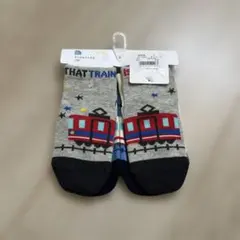 列車柄キッズ靴下 13-16cm