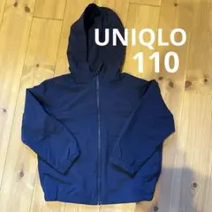 UNIQLO ネイビー　ジップアップジャケット　フードあり