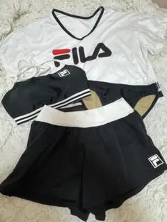 FILA セパレート水着(4点)セット Tシャツ・ショートパンツ付き