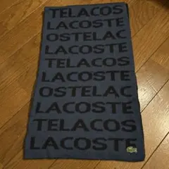 LACOSTE ロゴ入りマフラー ネイビー