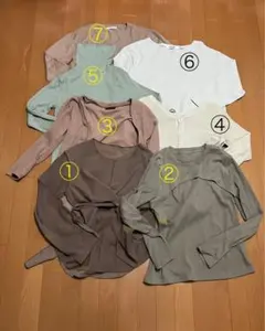 ベージュブラウン系トップス7点セットまとめ売り