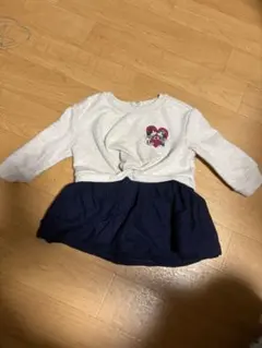 Disney 12-18M 長袖ワンピース グレー・ネイビー