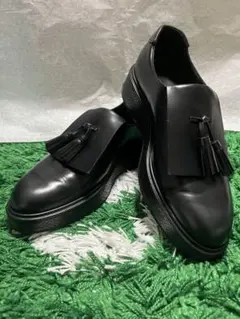 美品★ボッテガヴェネタ 厚底タッセル ローファー/BLK／レザー
