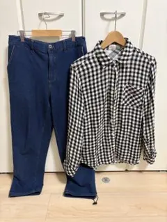Laundry ネルシャツ リバーシブル　デニムパンツ セットのサムネイル