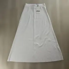 ZARA ストライプロングフレアスカート