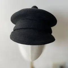 beamsboy cableami キャスケット　ストローハット　帽子　ブラック