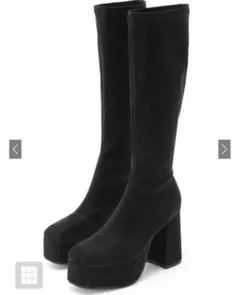 GRL ウルトラストレッチチャンキーヒールロングブーツ[gd1494]