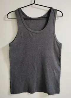 【UNIQLO】グレーリブ タンクトップ