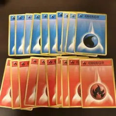 ポケモンカード 基本エネルギー 水 炎 まとめ売り　旧裏　10枚ずつ