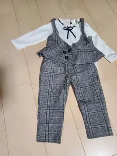 フォーマルスーツ 100cm グレー系チェック 値引相談可能