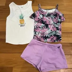 Roxy 水着　タンクトップ・ショートパンツセット 140